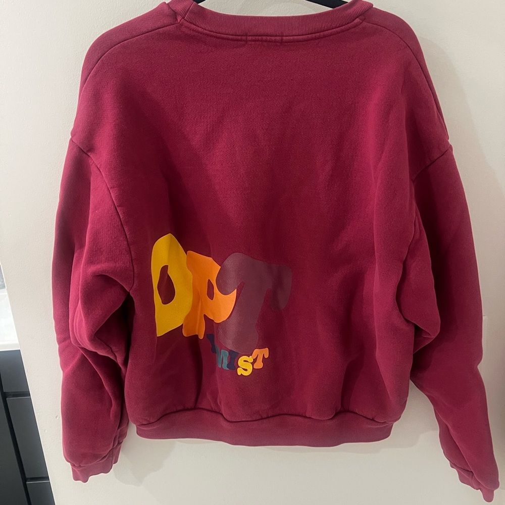 Madhappy Local Optimist Heritage Crewneck Graphic Print Sweatshirt